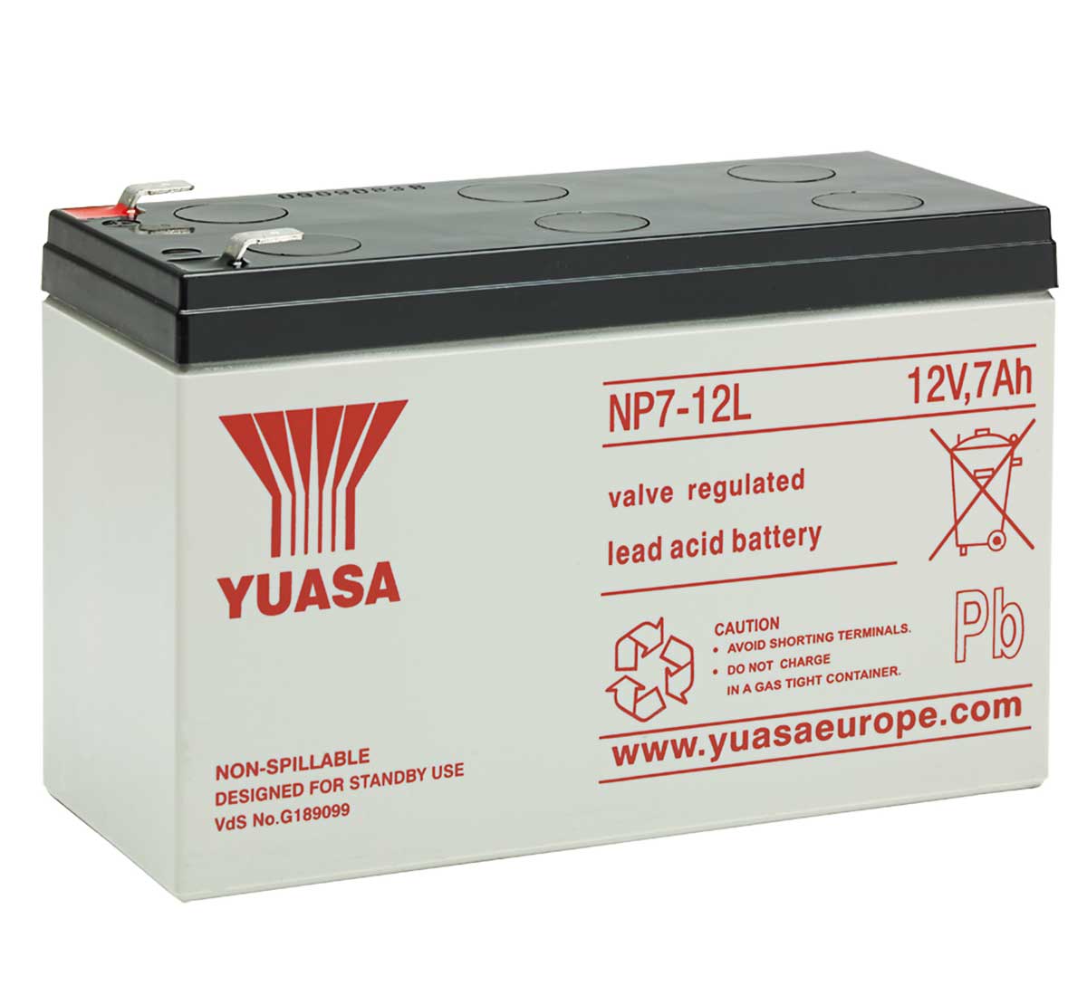Yuasa NP7-12L 12V 7Ah VRLA Lead Acid Battery